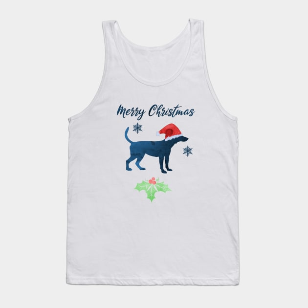 Christmas Foxhound Dog Art Tank Top by TheJollyMarten